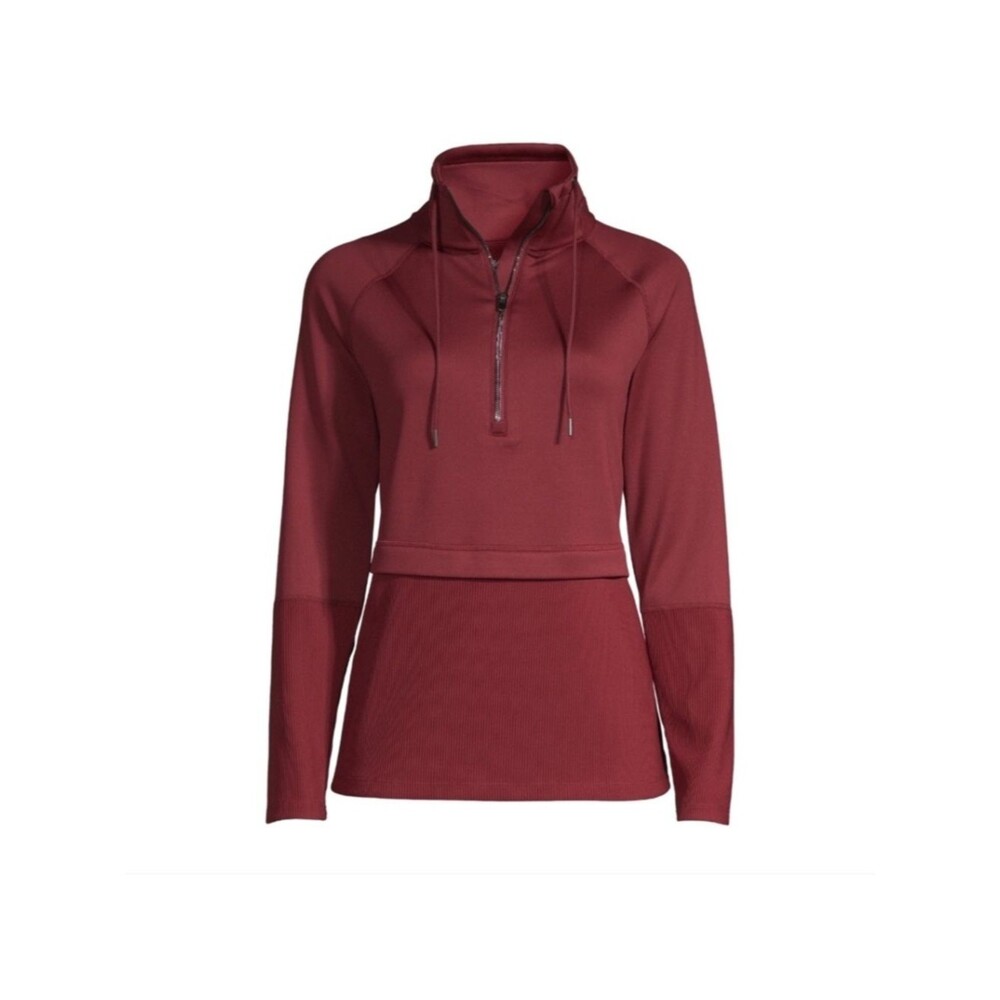 Avia Maroon Quarter-Zip Pullover Jacket Size Medium